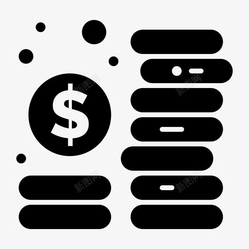 预算硬币投资svg_新图网 https://ixintu.com 管理 预算 硬币 投资 实心 雕文