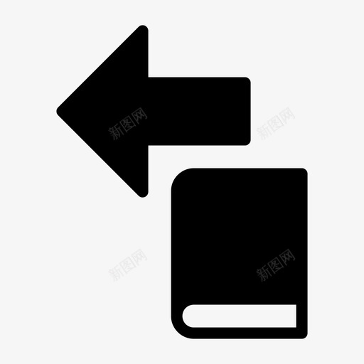 上一本书箭头左svg_新图网 https://ixintu.com 上一 本书 箭头 注释