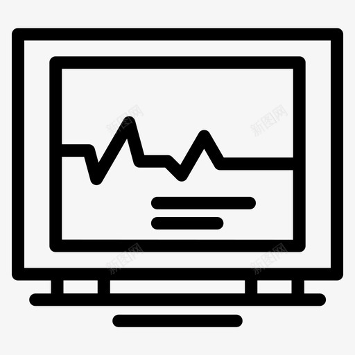 ecg计算机健康svg_新图网 https://ixintu.com 医疗保健 ecg 计算机 健康 医疗 加粗 粗线