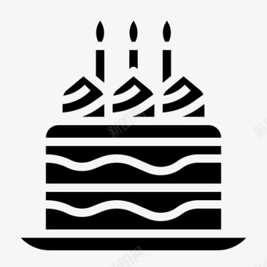 生日蛋糕烘焙面包房图标