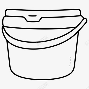 塑料桶包装油漆桶图标