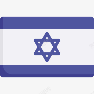以色列国旗17平坦图标
