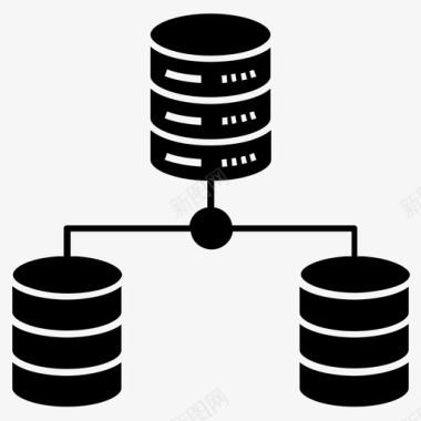 分布式数据库大数据数据共享图标