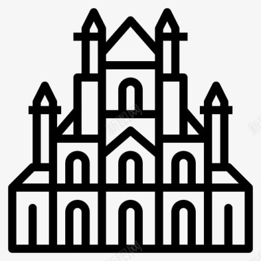 米兰大教堂意大利地标图标