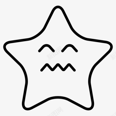 星星表情符号疲惫图标