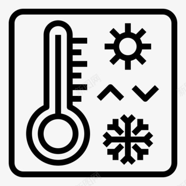温度检测器温度计天气图标