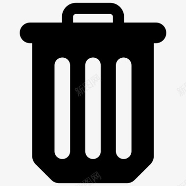 垃圾箱回收站房屋清洁符号图标图标