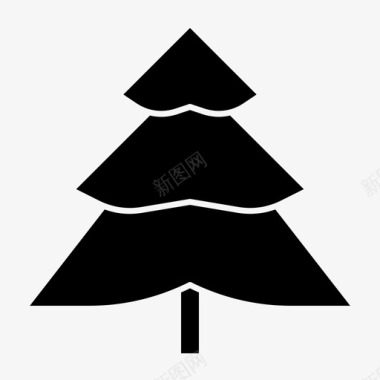 云杉圣诞节装饰图标