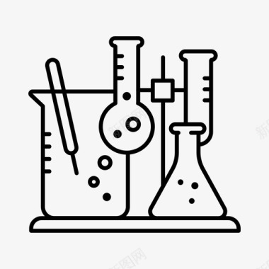 化学实验设备烧杯烧瓶图标