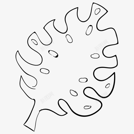 橡树叶植物学树叶svg_新图网 https://ixintu.com 树叶 橡树 植物学 传单 怪兽 自然 集冬 夏秋 春线 矢量 矢量图