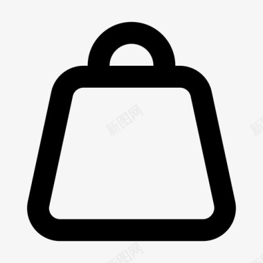 购物袋基本用户界面线图标