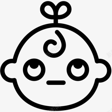 滚动的眼睛婴儿孩子图标