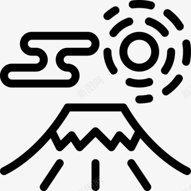 富士山日本地标图标