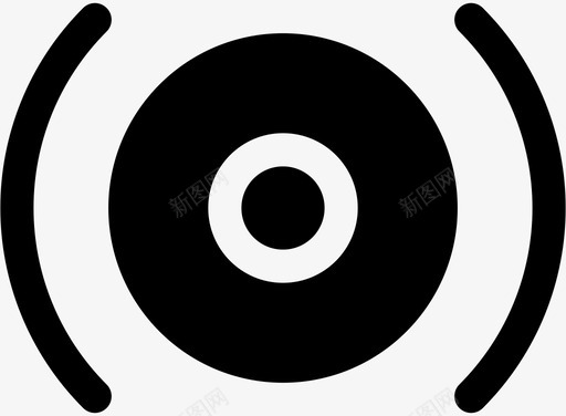 圆圈嗡嗡声声音图标