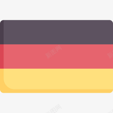 德国国旗17平坦图标