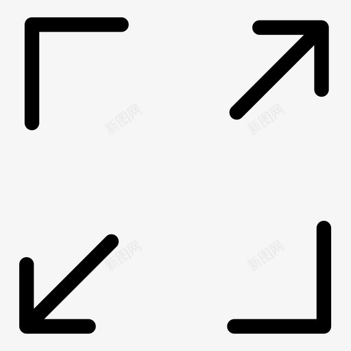 左右对角箭头左向右对角线箭头箭头svg_新图网 https://ixintu.com 箭头 左右 对角 左向 向右 对角线 方向 双头 ui 设计