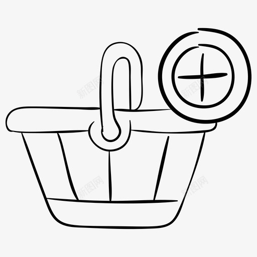 添加到桶添加到篮子电子商务svg_新图网 https://ixintu.com 添加 加到 购物 电子商务 篮子 轮廓 向量 图标