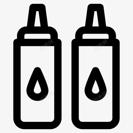 番茄酱食物番茄酱瓶svg_新图网 https://ixintu.com 番茄酱 酱汁 食物