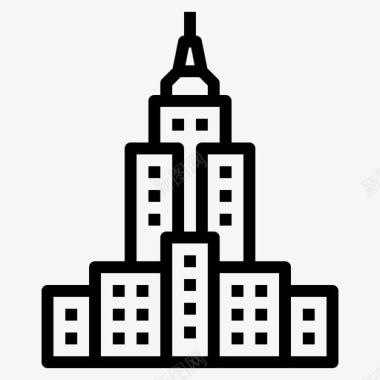 帝国大厦城市纽约图标