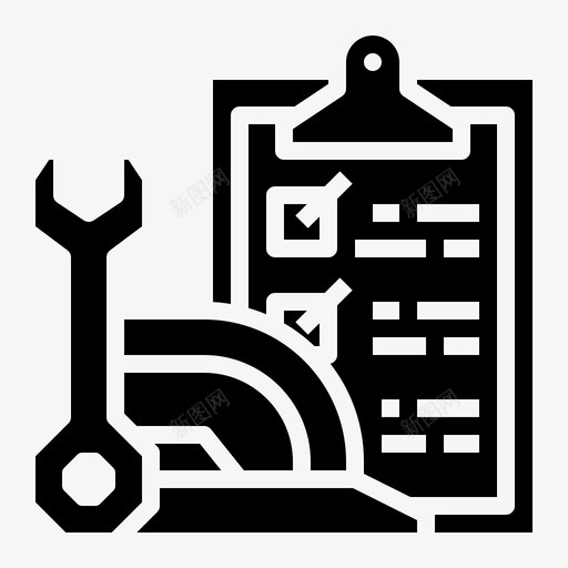 工业审核业务剪贴板svg_新图网 https://ixintu.com 工业 审核 业务 剪贴板 文档 管理 人力资源 实心 图标