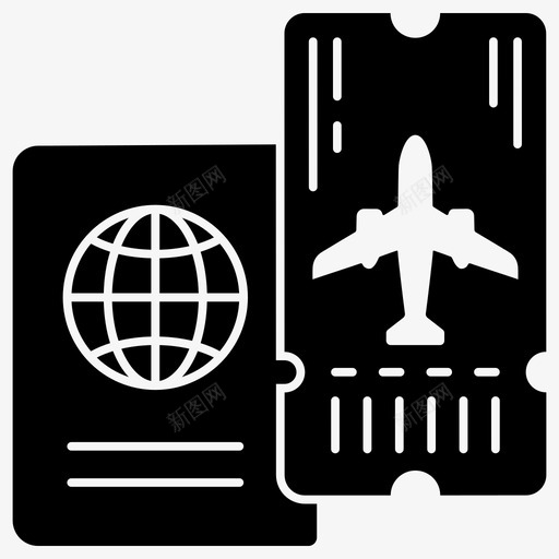 旅行证件飞行证机票svg_新图网 https://ixintu.com 旅行 证件 飞行 机票 身份证 护照 旅游 酒店 线路 图标