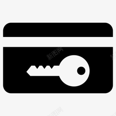 钥匙卡门禁入口卡图标