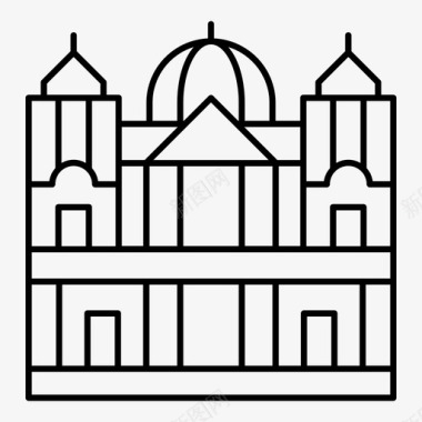 圣保罗大教堂教堂英国图标