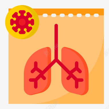 肺医疗保健20扁平图标