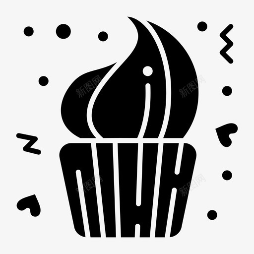 面包房蛋糕杯子svg_新图网 https://ixintu.com 面包房 蛋糕 杯子 甜点 情人节 实心 字形