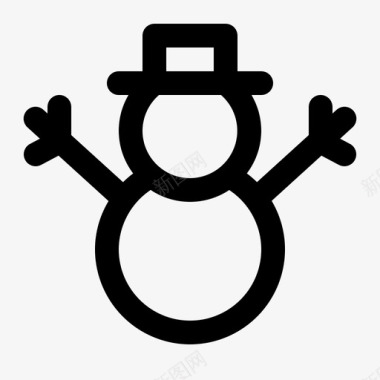 雪人南极洲吉祥物图标