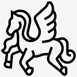 哈萨克斯坦翼神话飞马希腊马高清图片