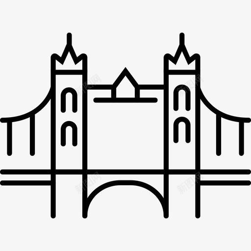 塔桥建筑伦敦svg_新图网 https://ixintu.com 塔桥 建筑 伦敦 泰晤士河