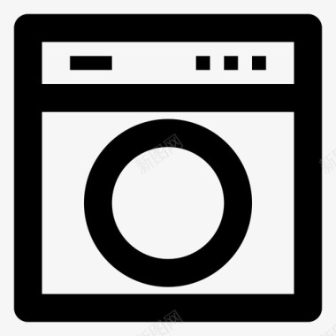 洗衣机家具洗衣房图标