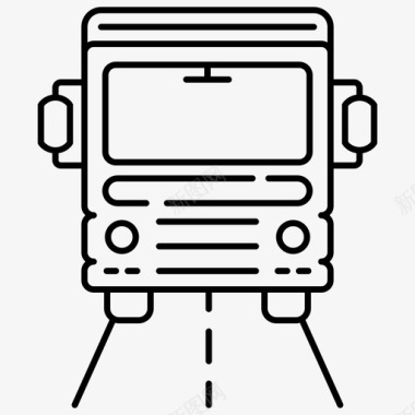 巴士旅行长途汽车本地交通图标