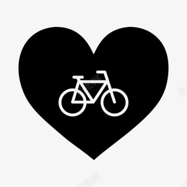 爱自行车心喜欢图标