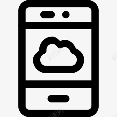 云应用图标网络智能手机图标