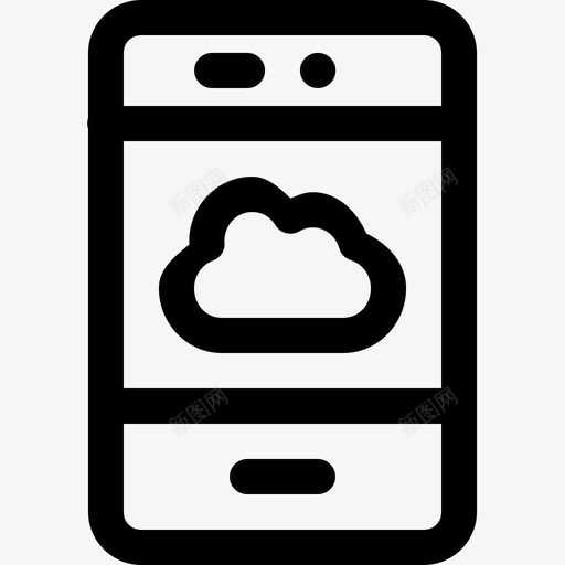 云应用图标网络智能手机svg_新图网 https://ixintu.com 应用 图标 网络 智能 手机 系统 云网 设置