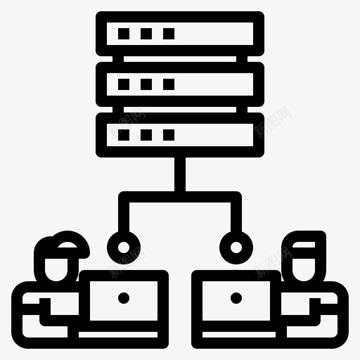 服务器存储在家工作4线性svg_新图网 https://ixintu.com 服务器 存储 在家 工作 线性