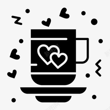 咖啡杯子爱情图标