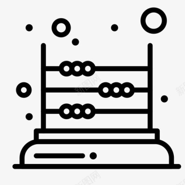 算盘孩子数学图标