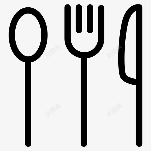 银器叉子叉子和刀svg_新图网 https://ixintu.com 叉子 银器 勺子 餐厅 设计