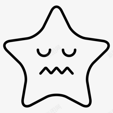 星星表情符号疲惫图标