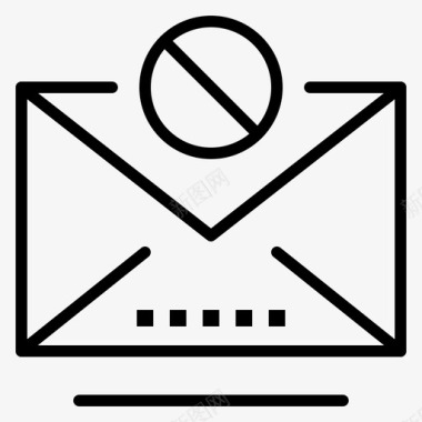 阻止电子邮件信息消息图标