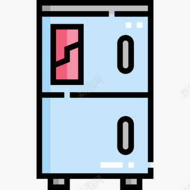 冰箱家居用品50线性颜色图标