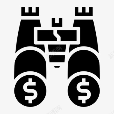 视觉双筒望远镜商业图标