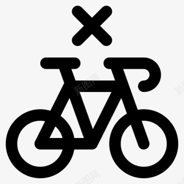 删除自行车自行车健康图标