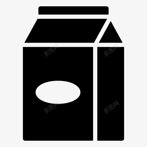 牛奶包装饮料牛奶盒svg_新图网 https://ixintu.com 牛奶 包装 农业 饮料 园艺 字形 矢量 矢量图 图标