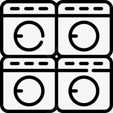 洗衣机洗衣房73直列式图标