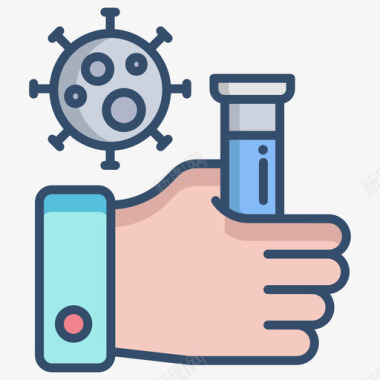 研究159病毒线性颜色图标