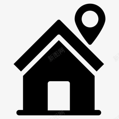 住宅位置gps房屋位置图标